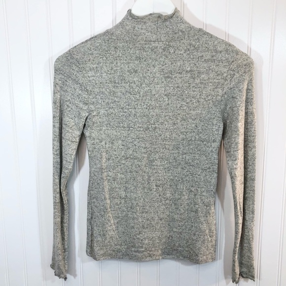 Acemi NWT Juniors Mock Ruffled Grey Turtleneck S - Picture 2 of 12